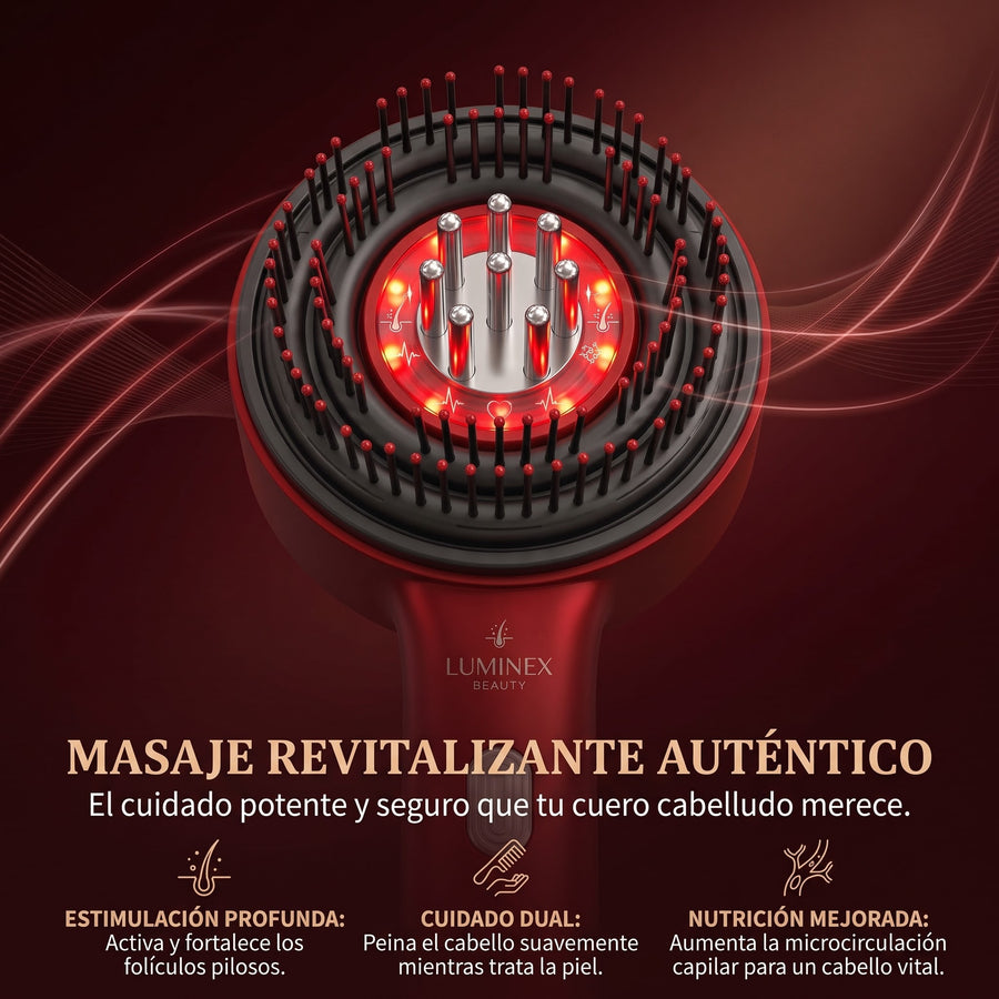 Masajeador Capilar con Luz Roja LED e Infrarroja