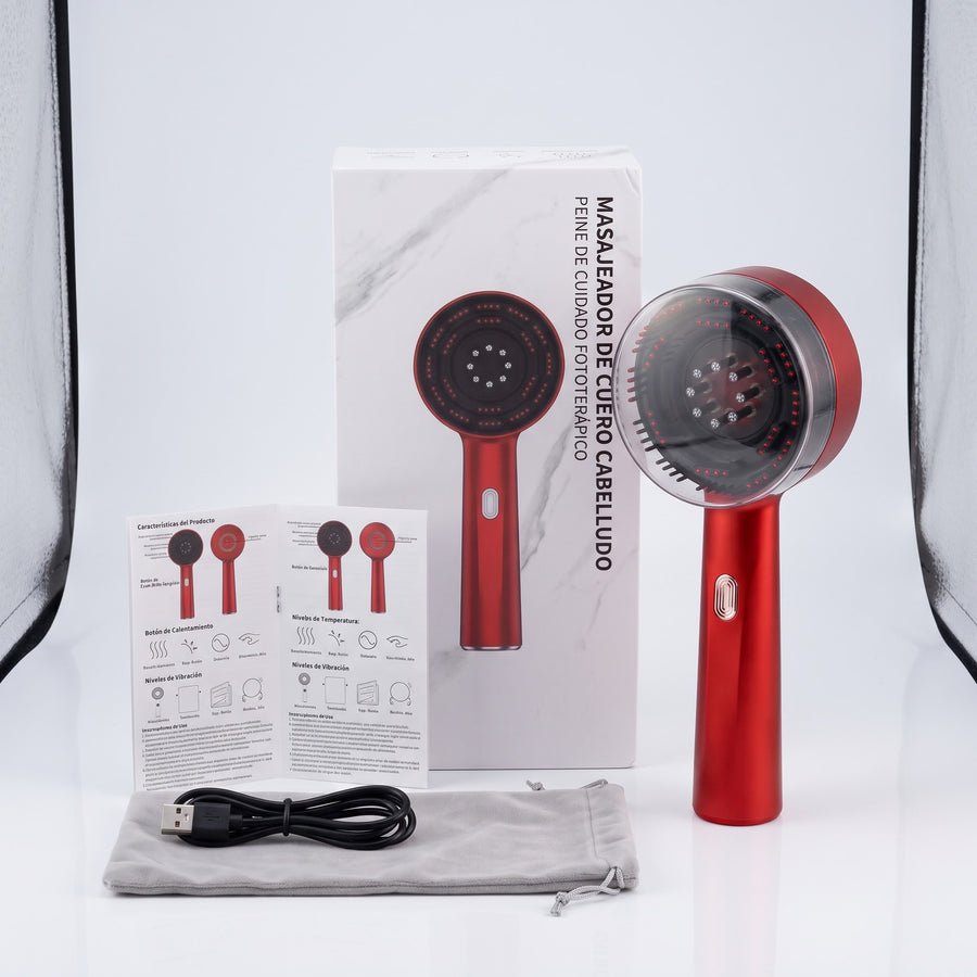 Masajeador Capilar con Luz Roja LED e Infrarroja